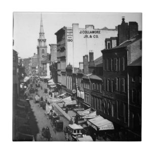 1859: Verkehr und Geschäfte auf Washington-Stra Fliese