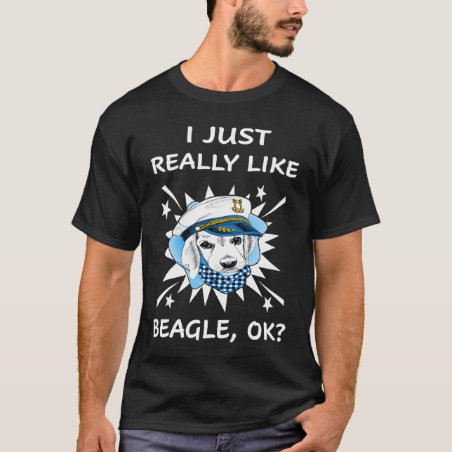 185 Ich mag Beagle wirklich sehr T-Shirt (Vorderseite)