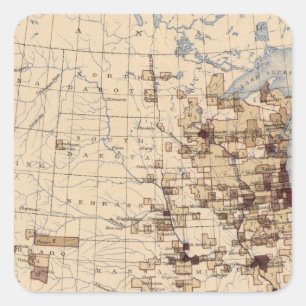 185 Value products/sq mile Quadratischer Aufkleber