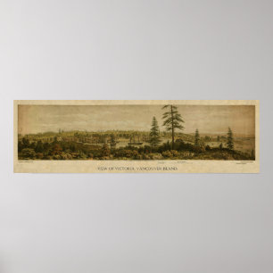 1860 Aussicht auf Victoria, Vancouver Poster