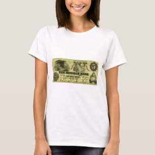 1860 Hingham Massachusetts Fünf-Dollar-Note T-Shirt