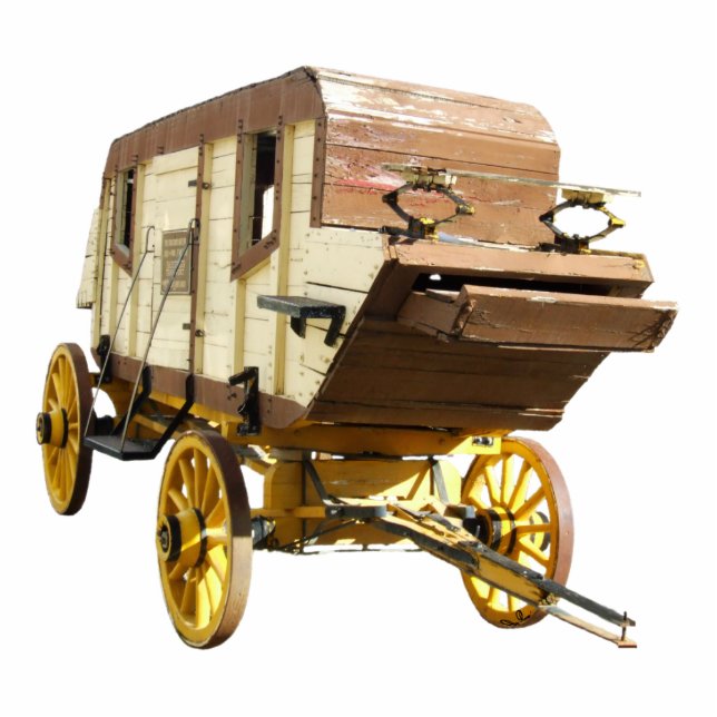 1860s Stagecoach - Denver-Goldrausch Freistehende Fotoskulptur (Vorne)