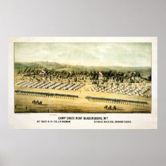 1861 Ansicht von Camp Casey, in der Nähe von Blade Poster