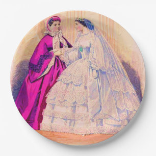 1861 Brautkleid Pappteller