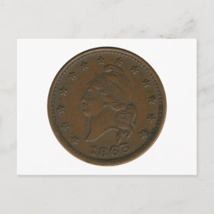 1863 War Token Postkarte