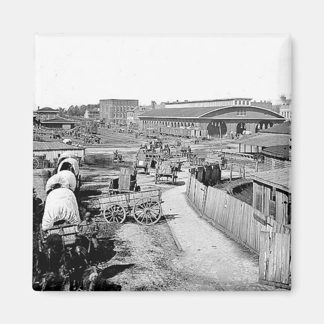 1864 Eisenbahn-Depot Atlanta Magnet (Vorne)
