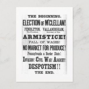 1864 Präsidentschaftswahl Postkarte