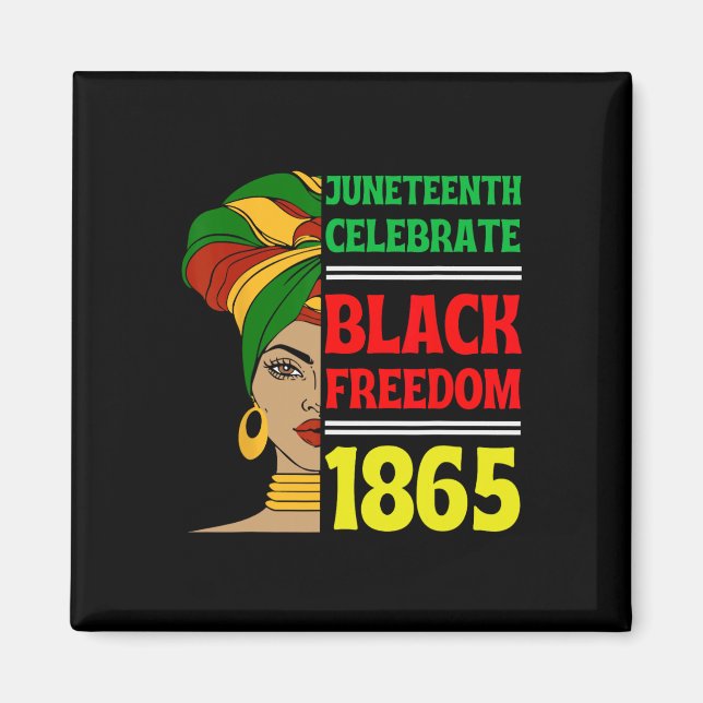 1865 Afrikanische Freiheit Magnet (Vorne)
