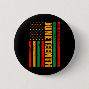 1865 Amerikanische Flagge Afrikanischer Schwarzges Button