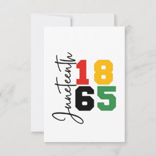 1865 der Tag der wirklichen Unabhängigkeit Dankeskarte