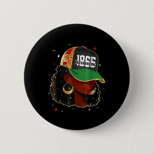 1865 Feierlicher Freiheitstag Mädchen Button