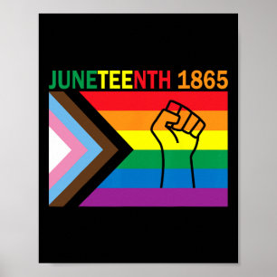 1865 Fist Rainbow Flag Gay Pride Monat Poster