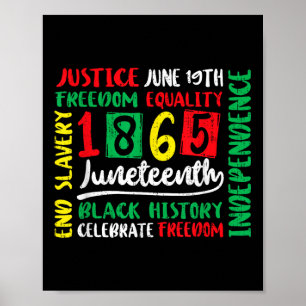 1865 Freedom Celebration African Afro J Poster