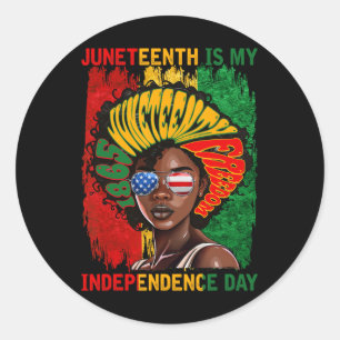 1865 ist mein Unabhängigkeitstag Amerikas Af Runder Aufkleber