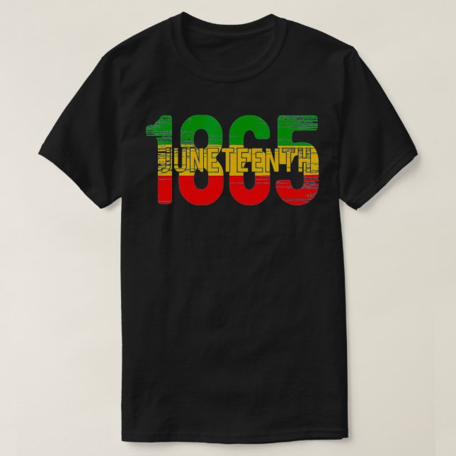 1865 Juneteenth Celebrate African American Freedom T-Shirt (Design vorne)