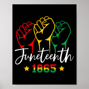 1865 Juneteenth feiert afroamerikanische Freiheit Poster