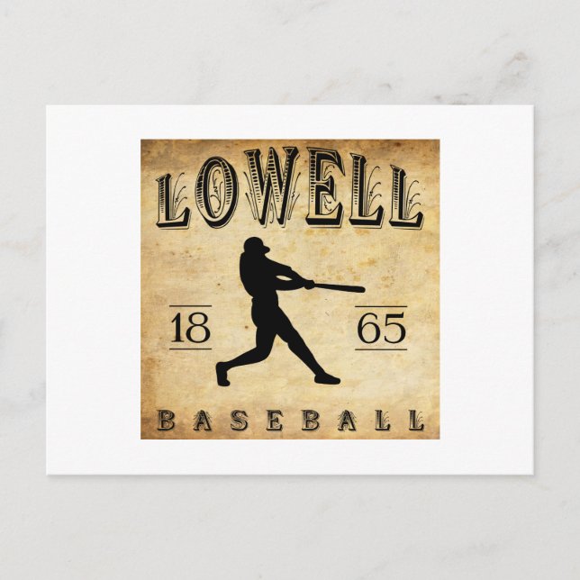 1865 Lowell Massachusets Baseball Postkarte (Vorderseite)
