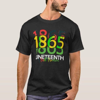 1865 Männer Frauen feiern Schwarze Freiheit T-Shirt
