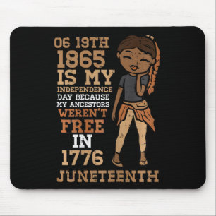 1865 Mein Unabhängigkeitstag 19. Schwarze Mädchen  Mousepad