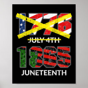 1865 - Nicht 4. Juli 1776 Unabhängigkeitstag Flag Poster