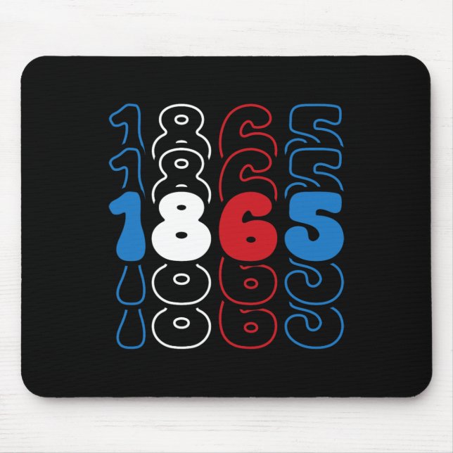 1865 - Rot-Weiß-Flaggen-Farben Mousepad (Vorne)