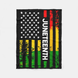1865 Schwarzgeschichte Amerikanische Flagge Afrika Fleecedecke