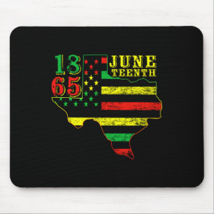 1865 Texas Karte American Flag Afro Men W Mousepad