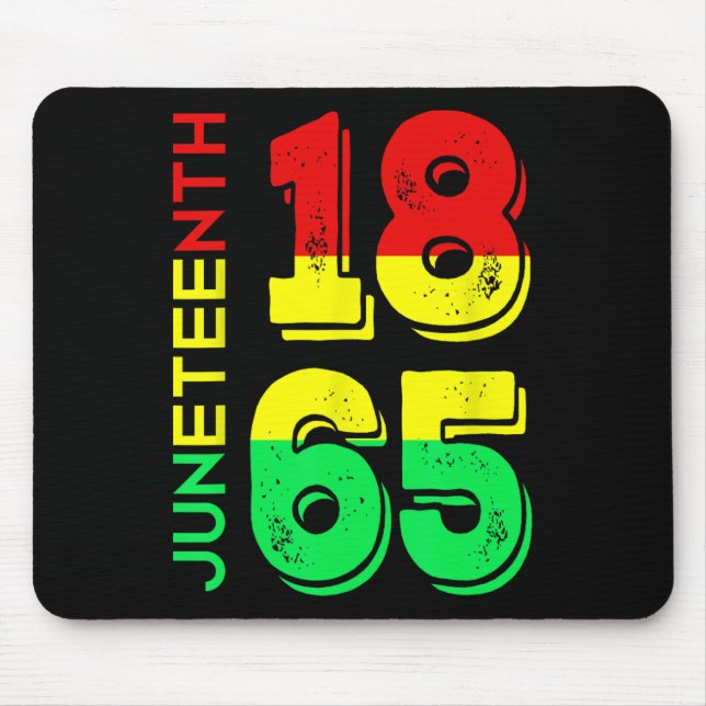 1865 Unabhängigkeitstag Schwarzer Stolz Mousepad (Vorne)