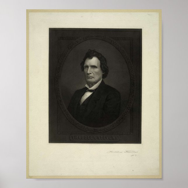 1867 Bild von Thaddeus Stevens Poster (Vorne)