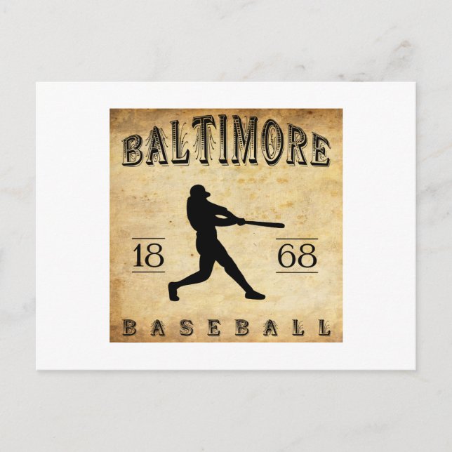 1868 Baltimore Maryland Baseball Postkarte (Vorderseite)