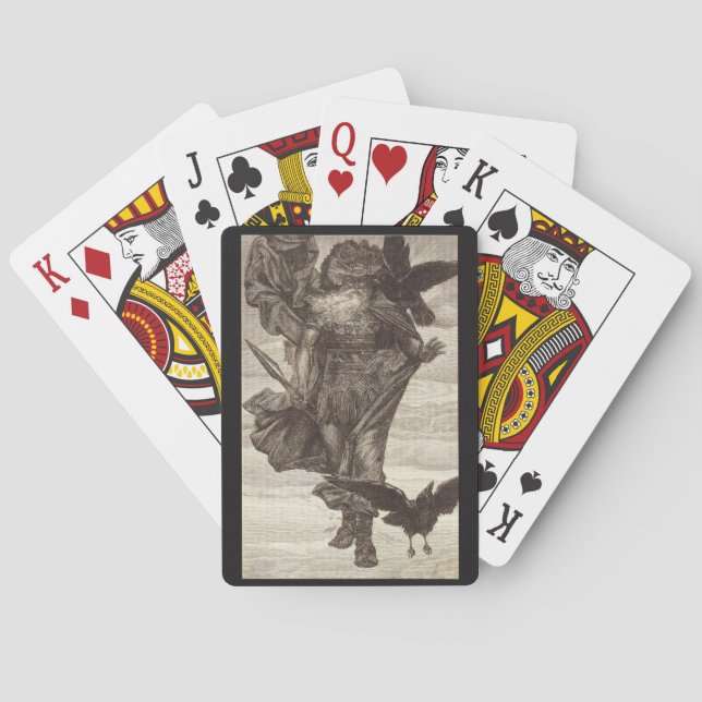 1871 Odin, Skandinavier-Gott von Klugheit Spielkarten (Rückseite)