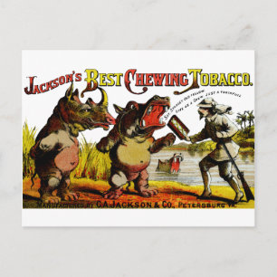 1871 Vintage-Kautabak-Werbung Postkarte