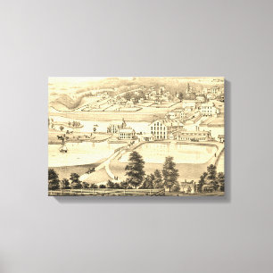 1871 Vögel Augen Ansicht Carpentersville Illinois Leinwanddruck