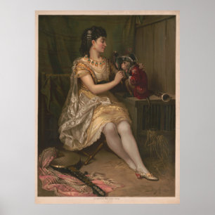 1873 La Toilette Du Singe Vintage-Affen-Kunstprint Poster