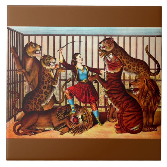 1874 Die Löwenkönigin Fliese (Vorderseite)