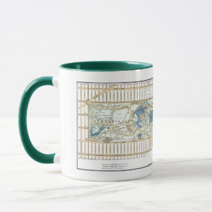 1875 Karte des Central Park, New York City Tasse