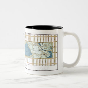 1875 Karte des Central Park, New York City Zweifarbige Tasse