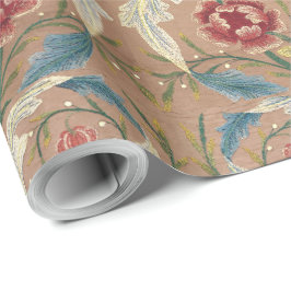 1875 Vintag William Morris Floral Stickerei Geschenkpapier