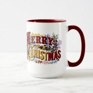 1876 Frohe Weihnachtsfarben Tasse