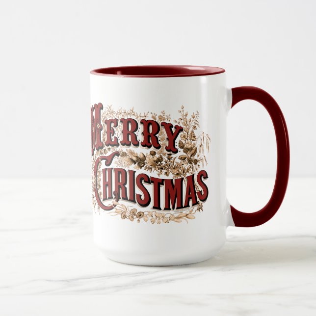 1876 Frohe Weihnachtsgolden Tasse (Rechts)