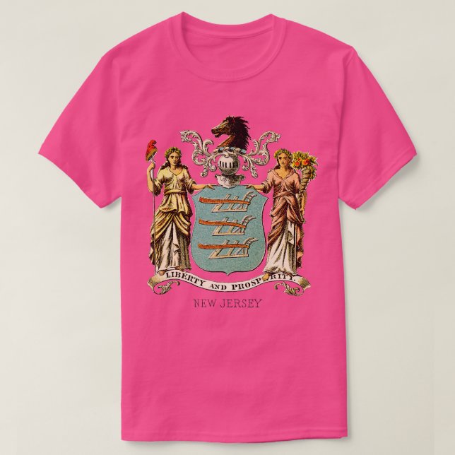 1876 New Jersey-Wappen T-Shirt (Design vorne)