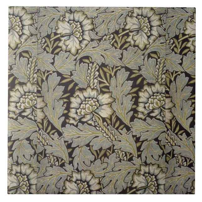 1876 Vintag William Morris Anemone Fliese (Vorderseite)