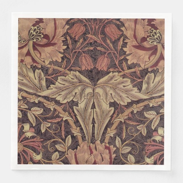 1876 Vintag William Morris Honeysuckle Serviette (Vorderseite)