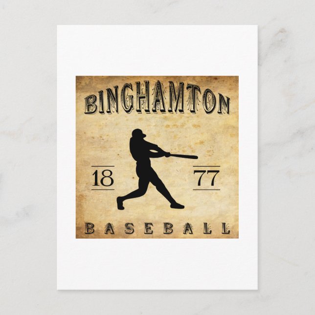 1877 Binghamton New York Baseball Postkarte (Vorderseite)