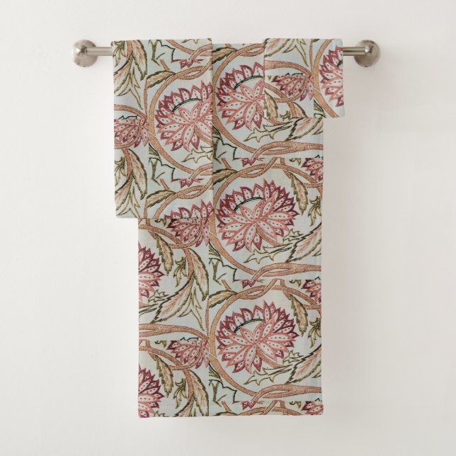1878 Vintager William Morris Blumentopf Badhandtuch Set (Insitu)