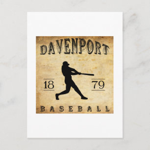 1879 Davenport Iowa Baseball Postkarte