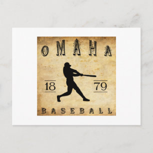 1879 Omaha Nebraska Baseball Postkarte