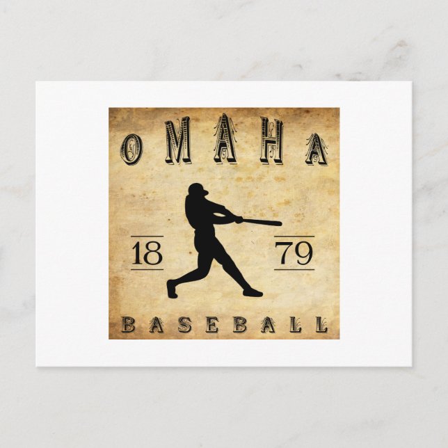 1879 Omaha Nebraska Baseball Postkarte (Vorderseite)