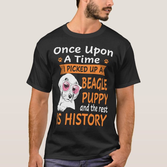 187 Ein nach dem anderen Beagle Welpe T-Shirt (Vorderseite)