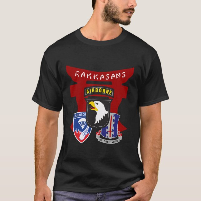 187. Infanterie Regiment Rakkasans T-Shirt (Vorderseite)